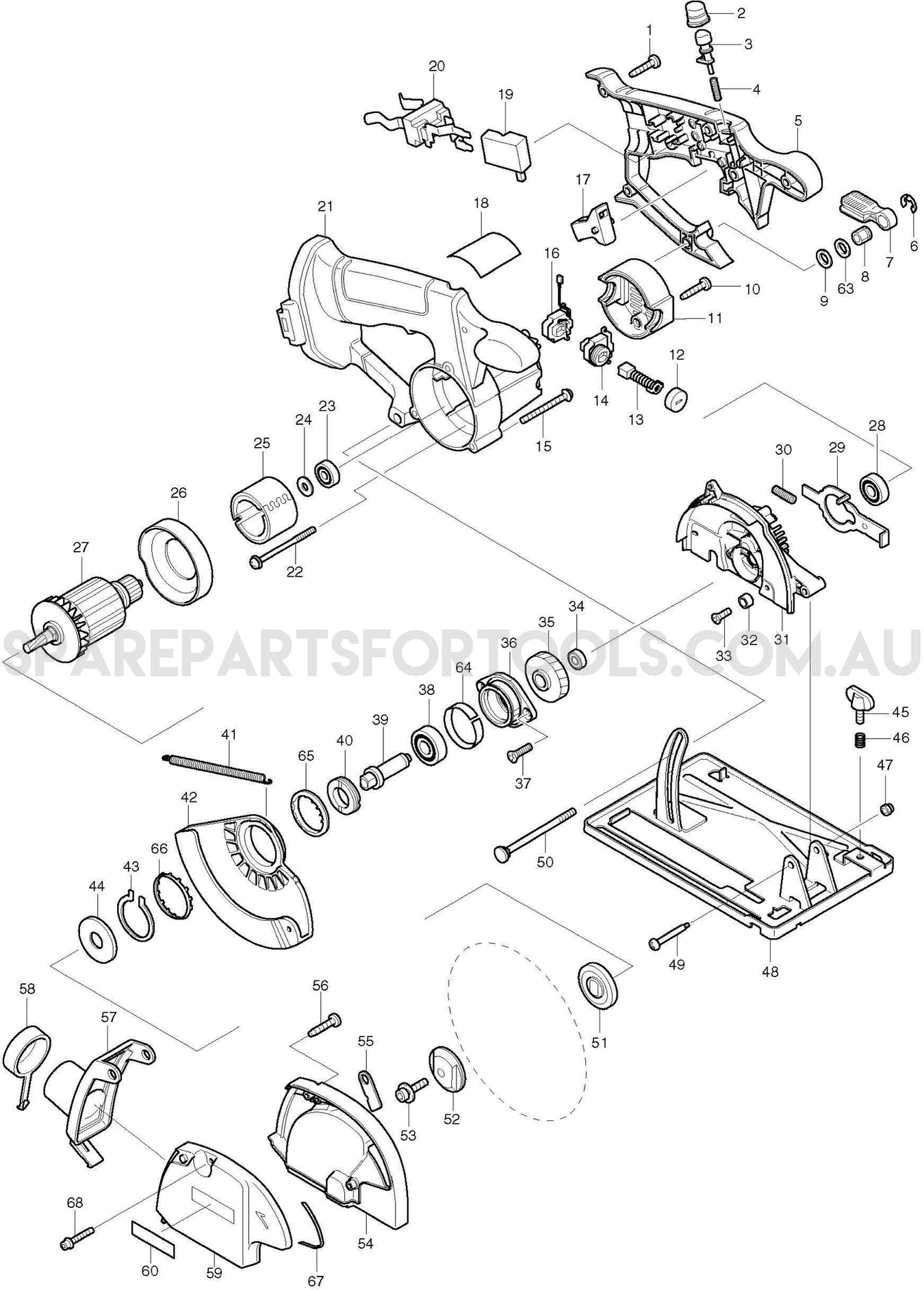 Makita 5036D Spare Parts