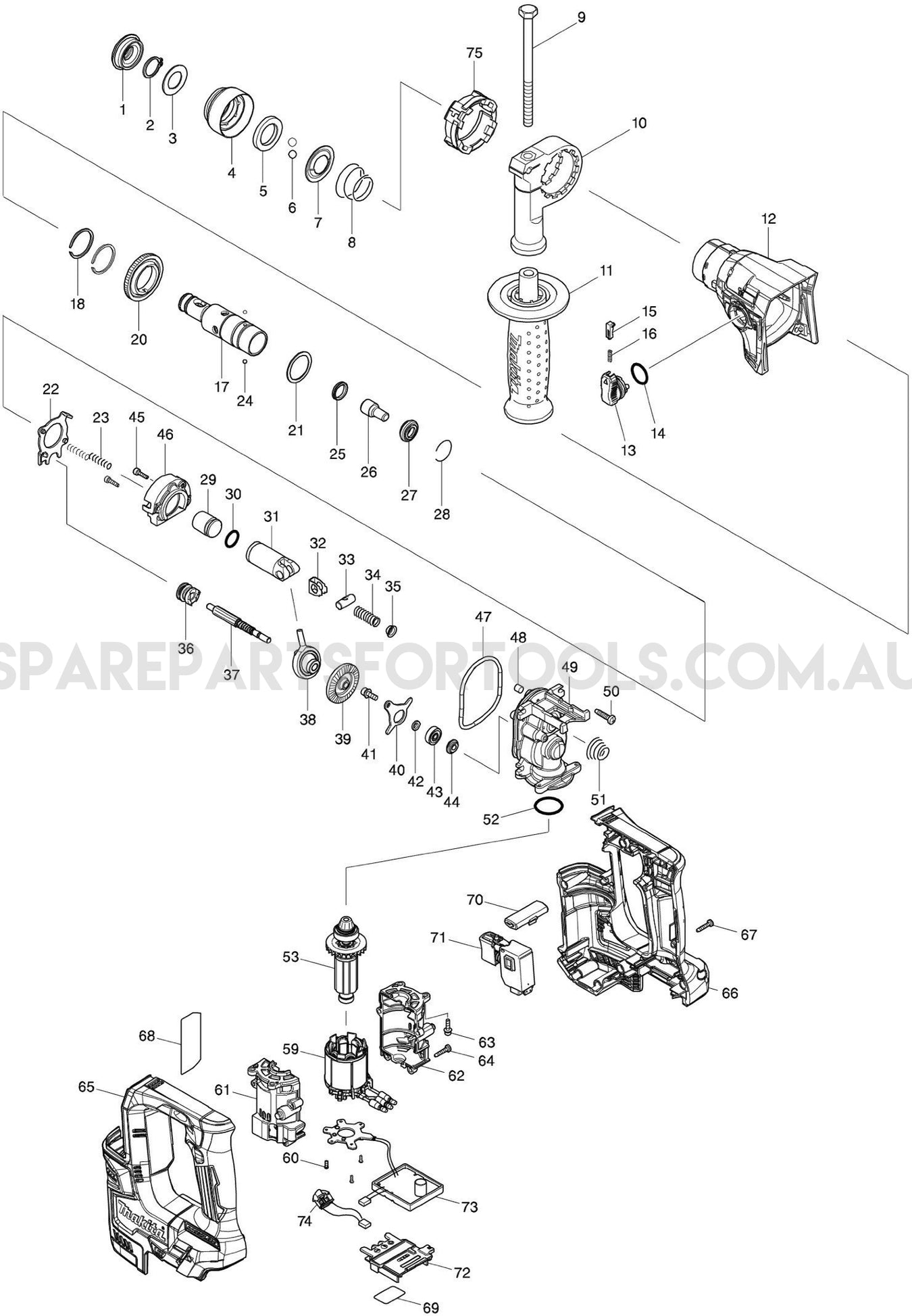 Makita DHR171Z Spare Parts