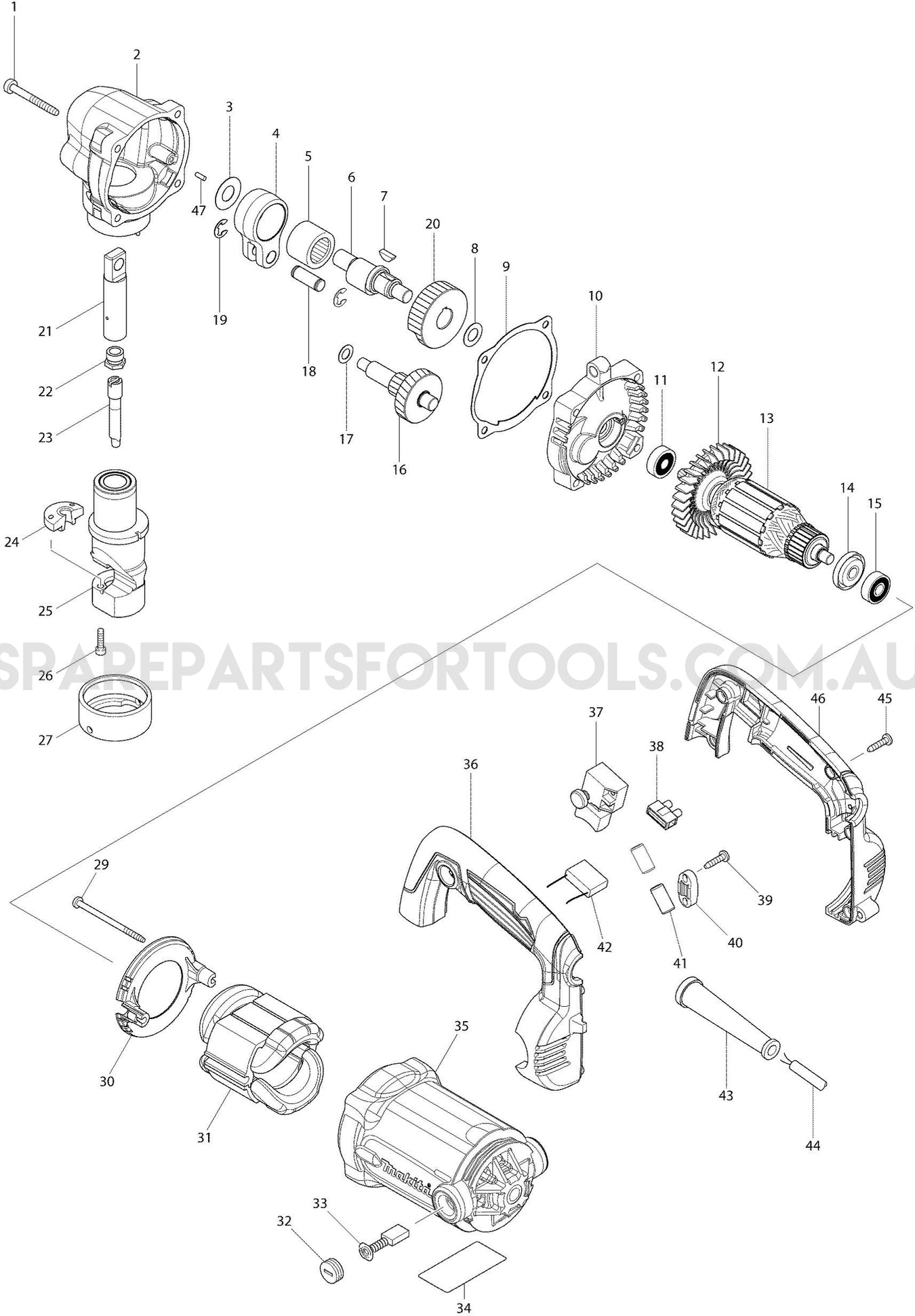 Makita JN3201 Spare Parts
