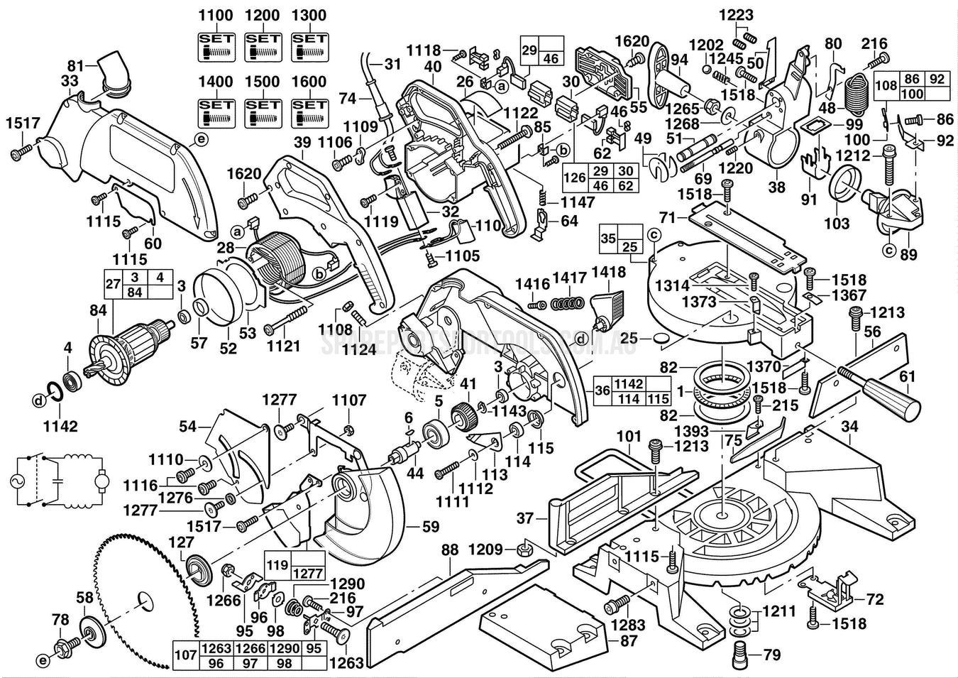 Milwaukee MS3C Spare Parts