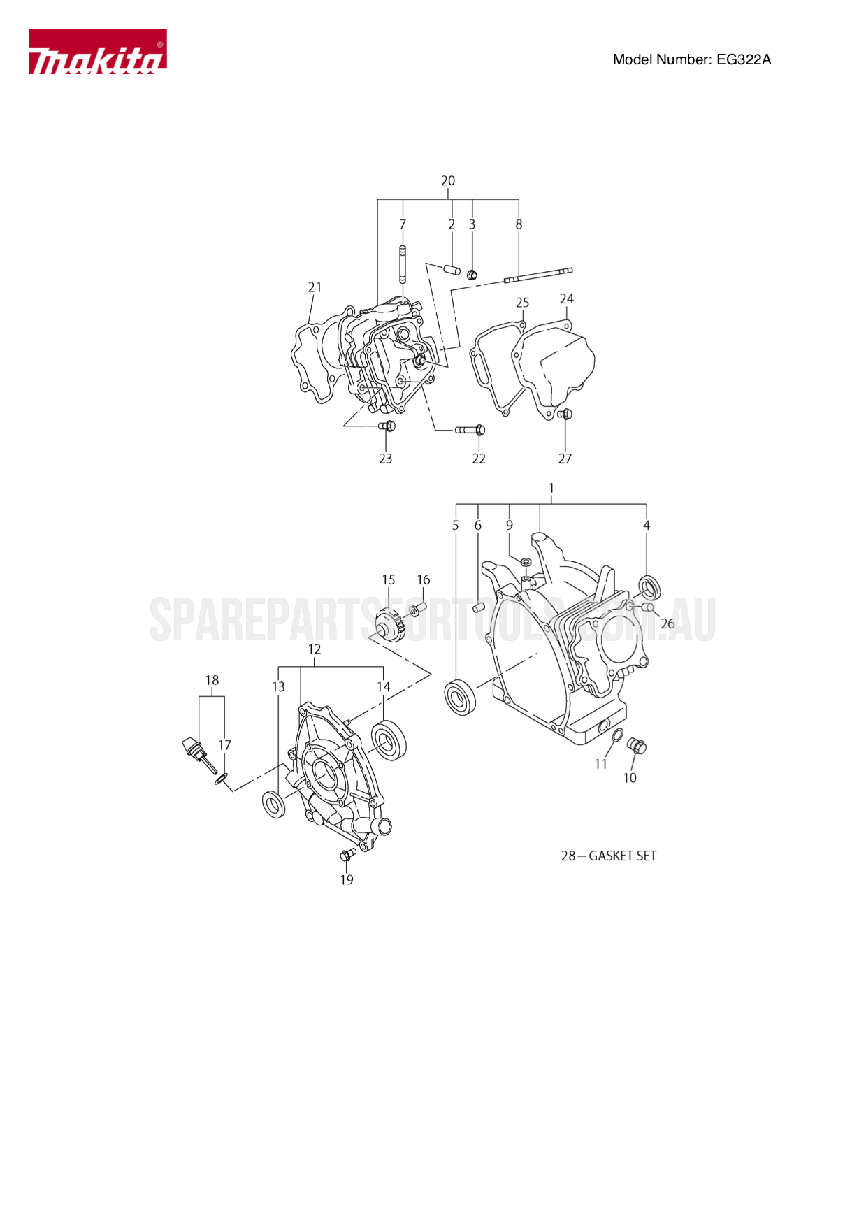 Makita EG322A Spare Parts