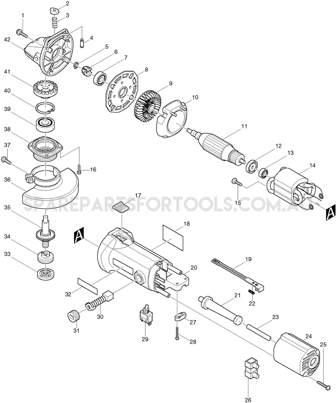 Makita 9524NB Spare Parts