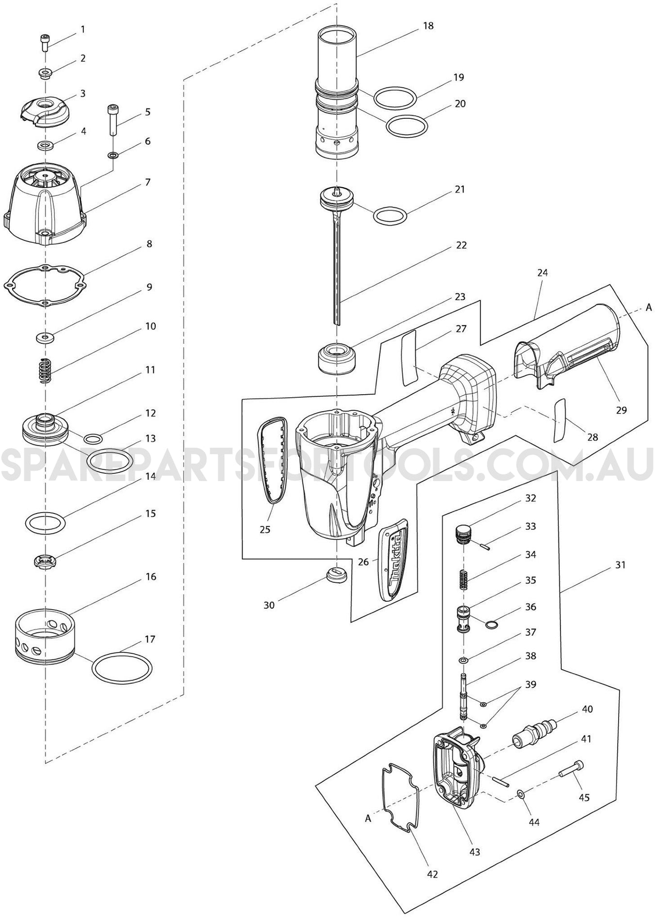 Makita AT638A Spare Parts