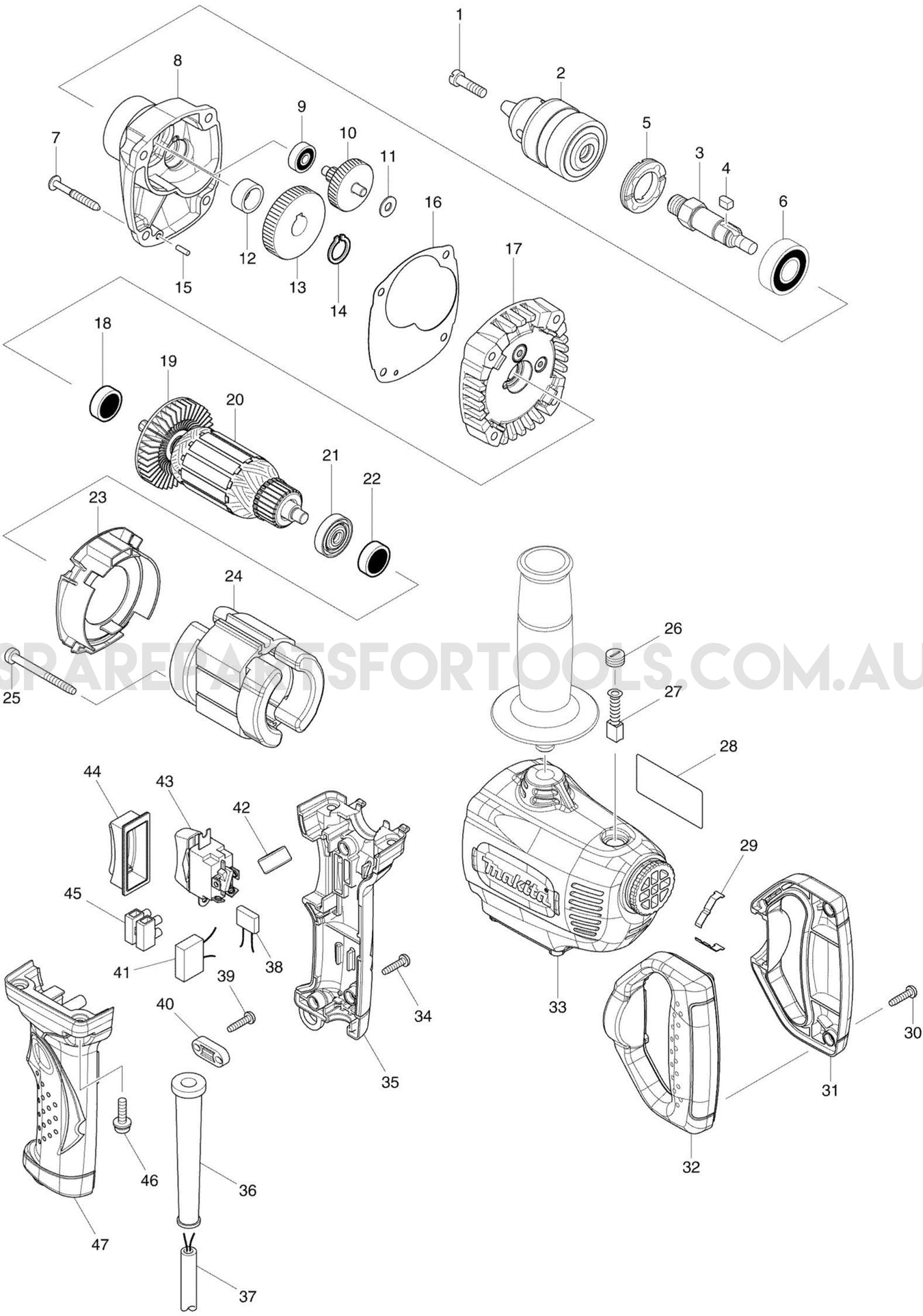 Makita DS4011 Spare Parts