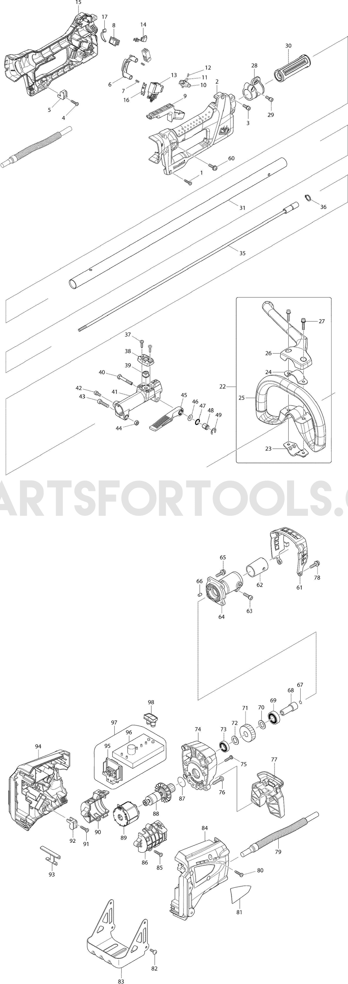 Makita UX360D Spare Parts