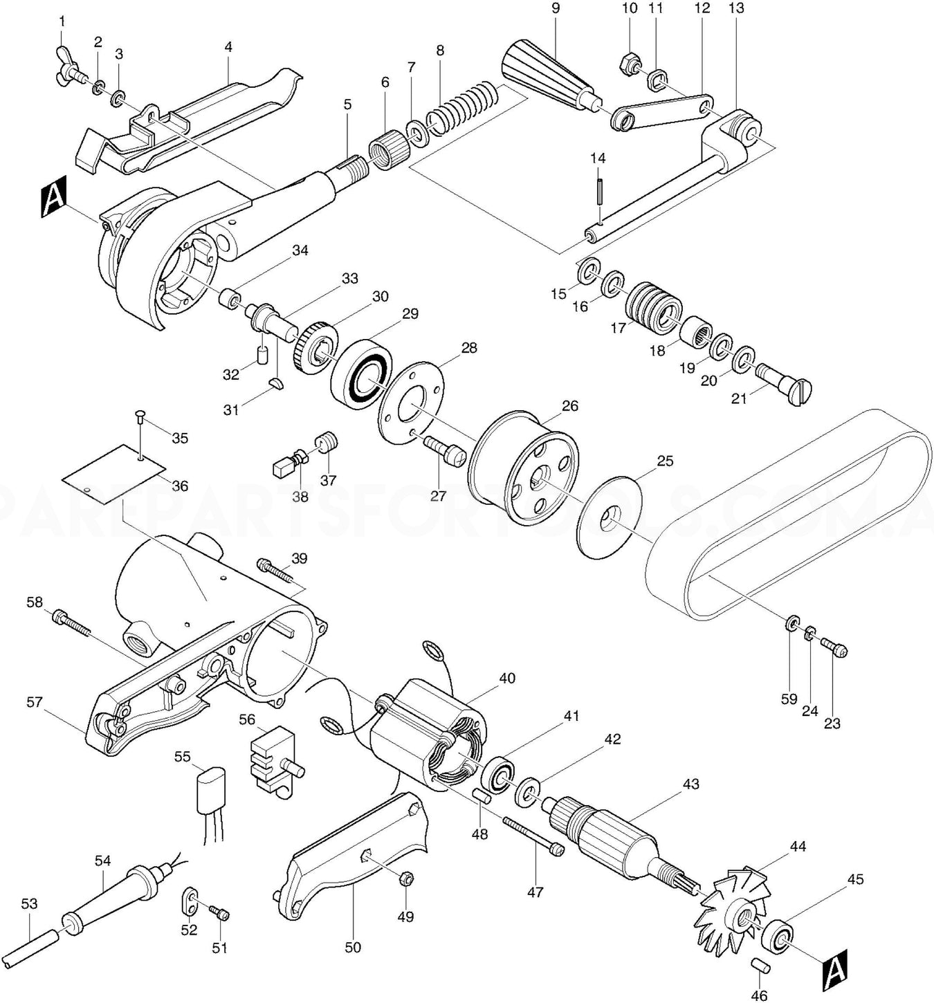 Makita 9030 Spare Parts