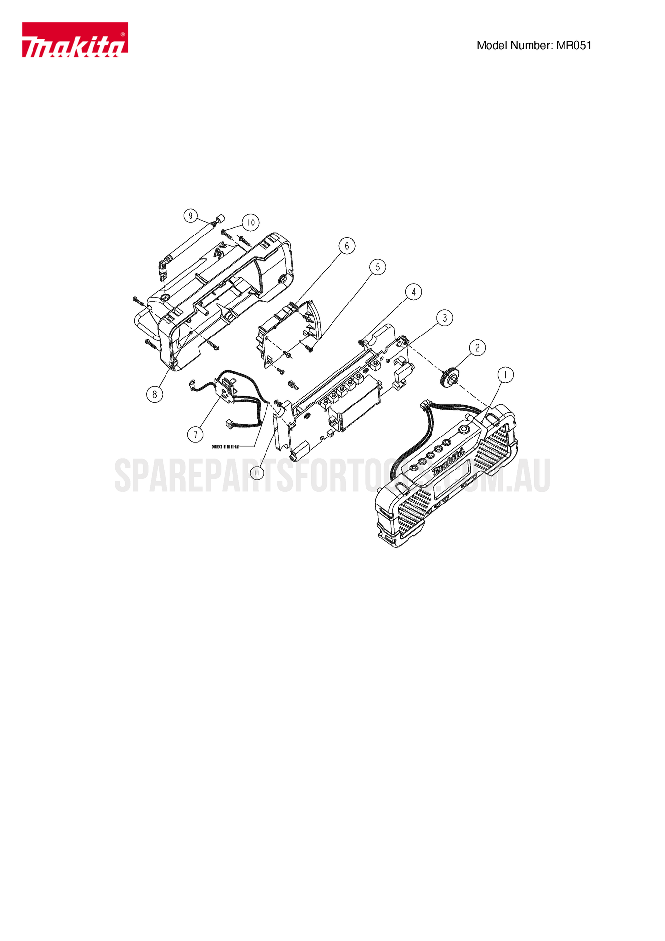 Makita MR051 Spare Parts