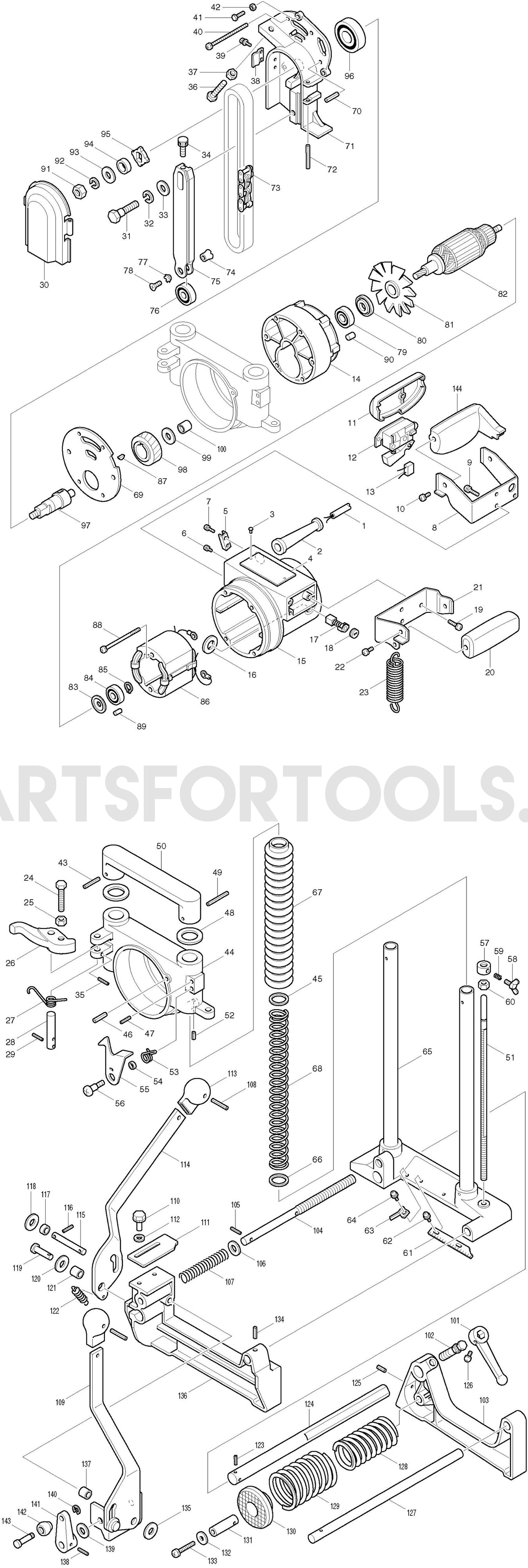 Makita 7104L Spare Parts