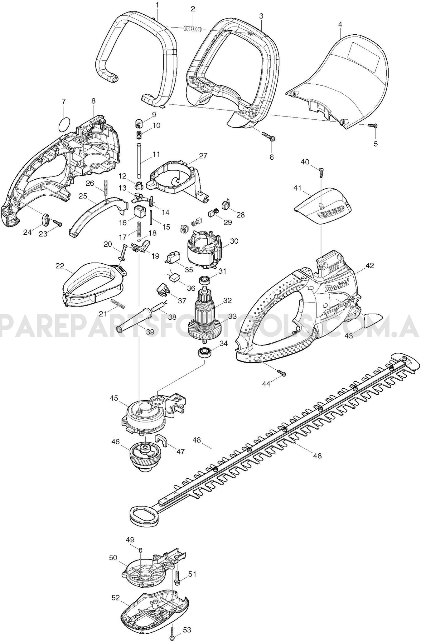 Makita UH6580 Spare Parts
