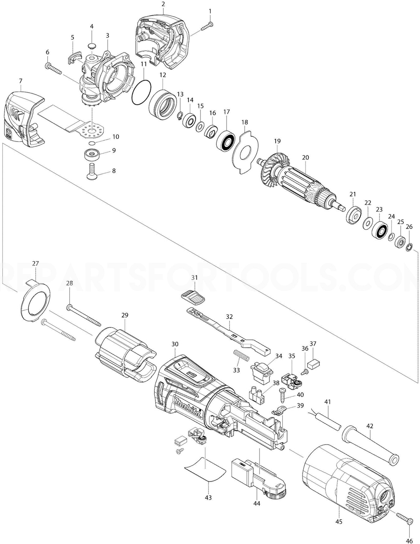 Makita TM3000C Spare Parts