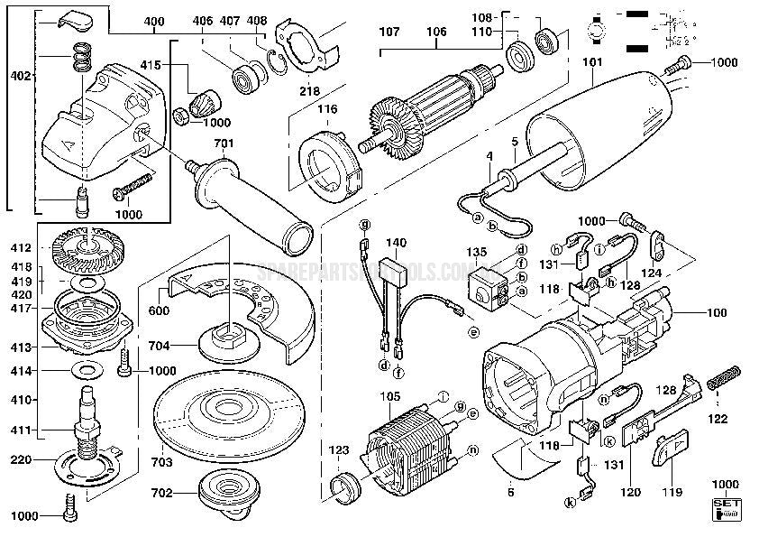 Milwaukee AG715-115X Spare Parts
