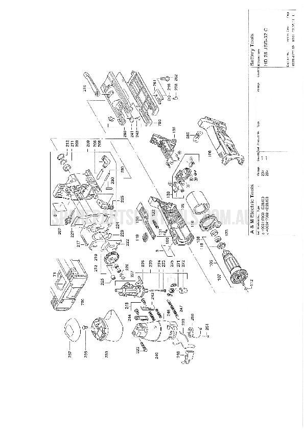 Milwaukee HD28JSB Spare Parts
