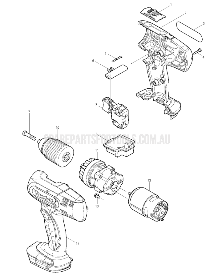 Makita DDF453 Spare Parts