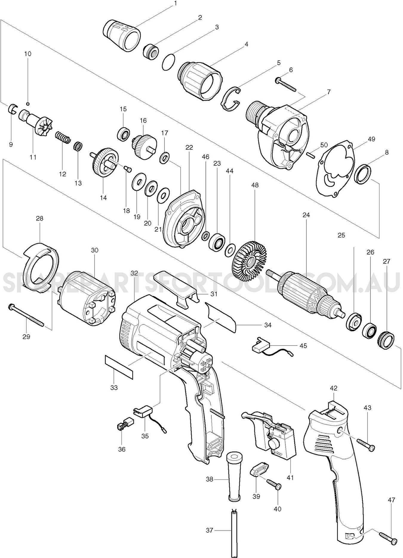 Makita 6826 Spare Parts