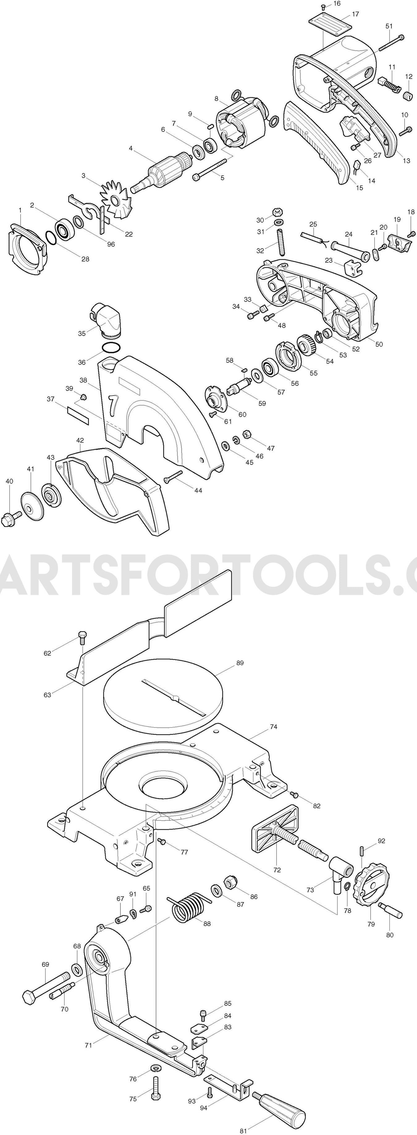 Makita LS1400 Spare Parts