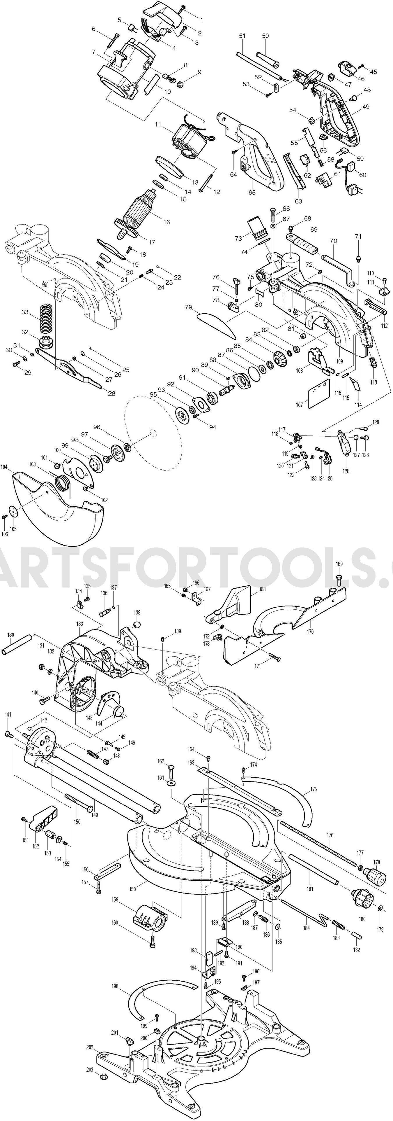 Makita LS1214L Spare Parts