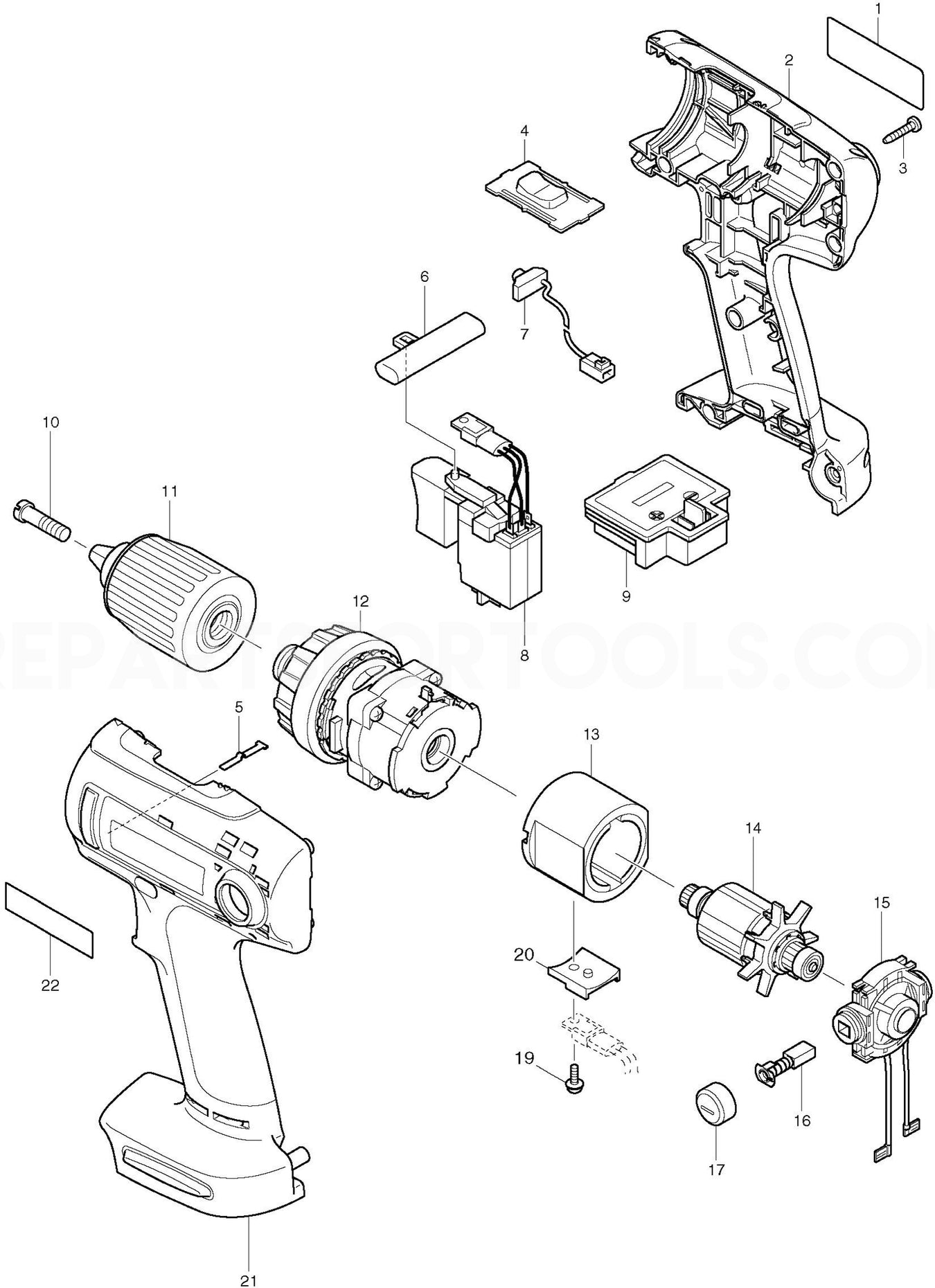 Makita BDF430F Spare Parts