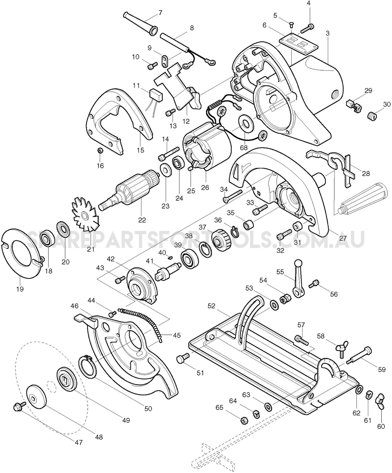 Makita 5900B Spare Parts