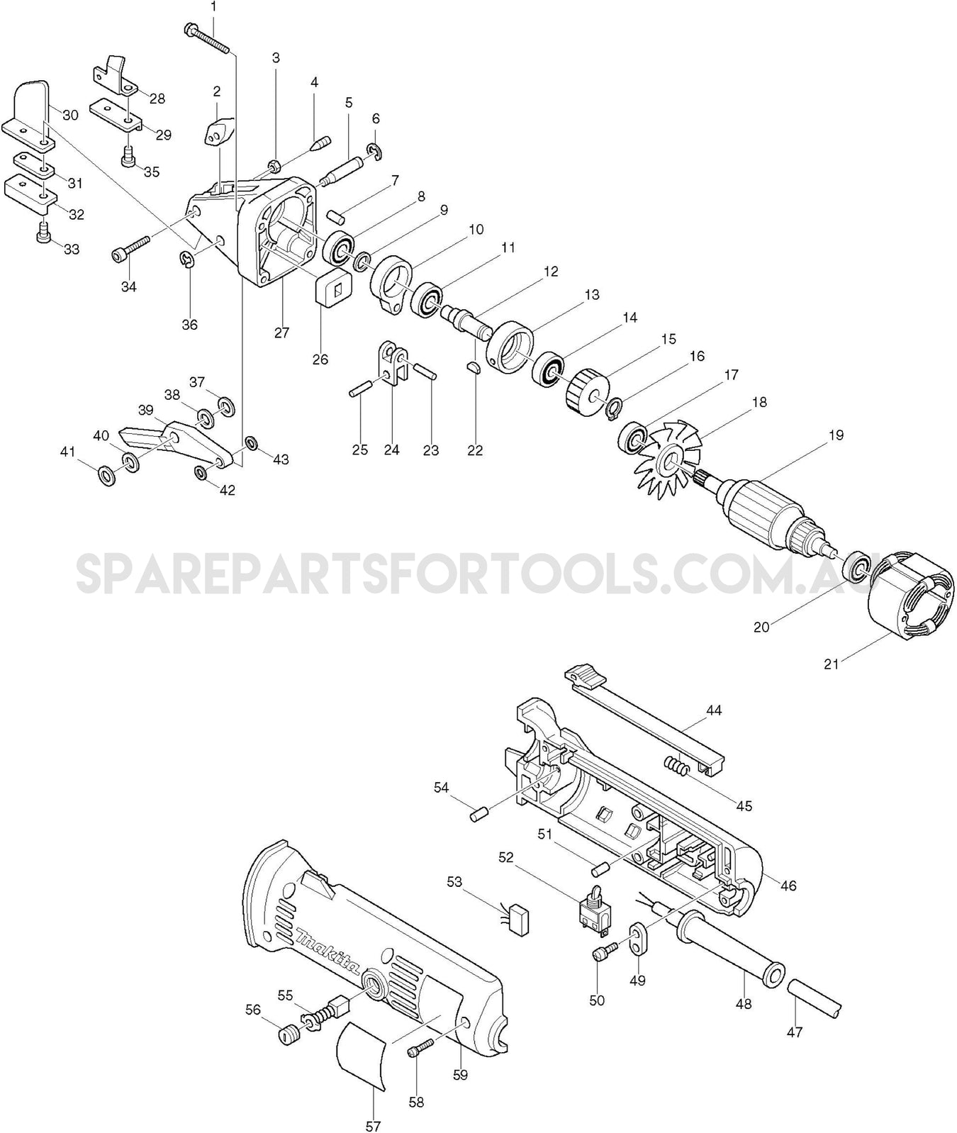 Makita JS1670 Spare Parts