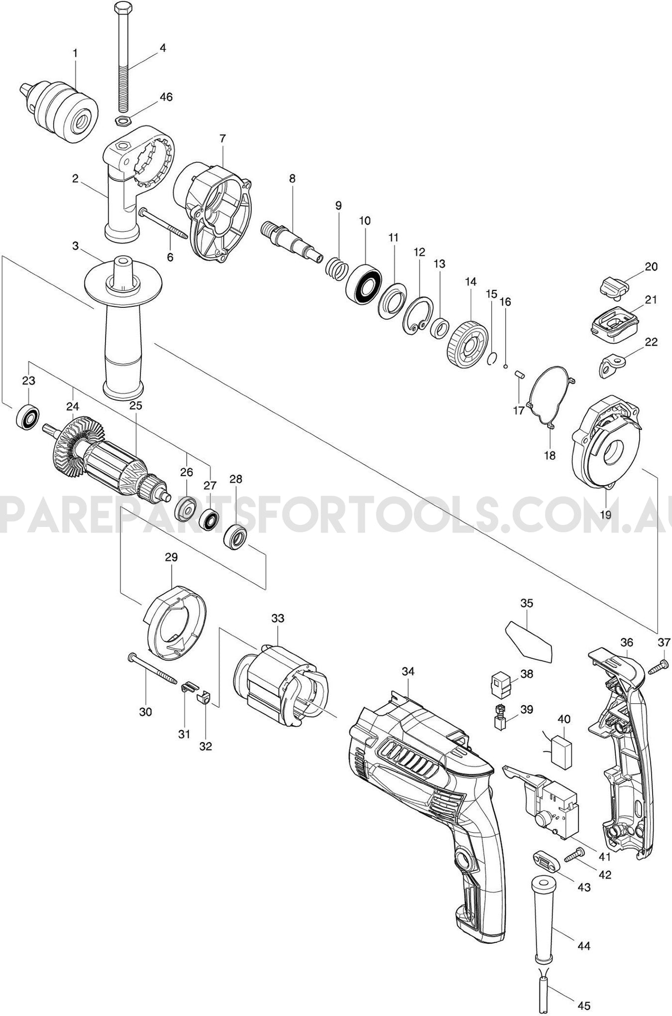 Makita M8100KG Spare Parts