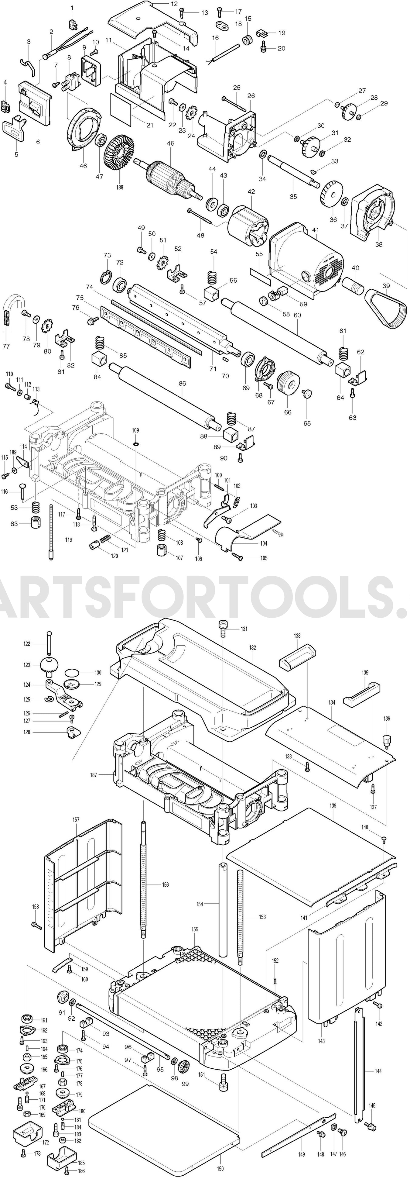 Makita 2012NB Spare Parts