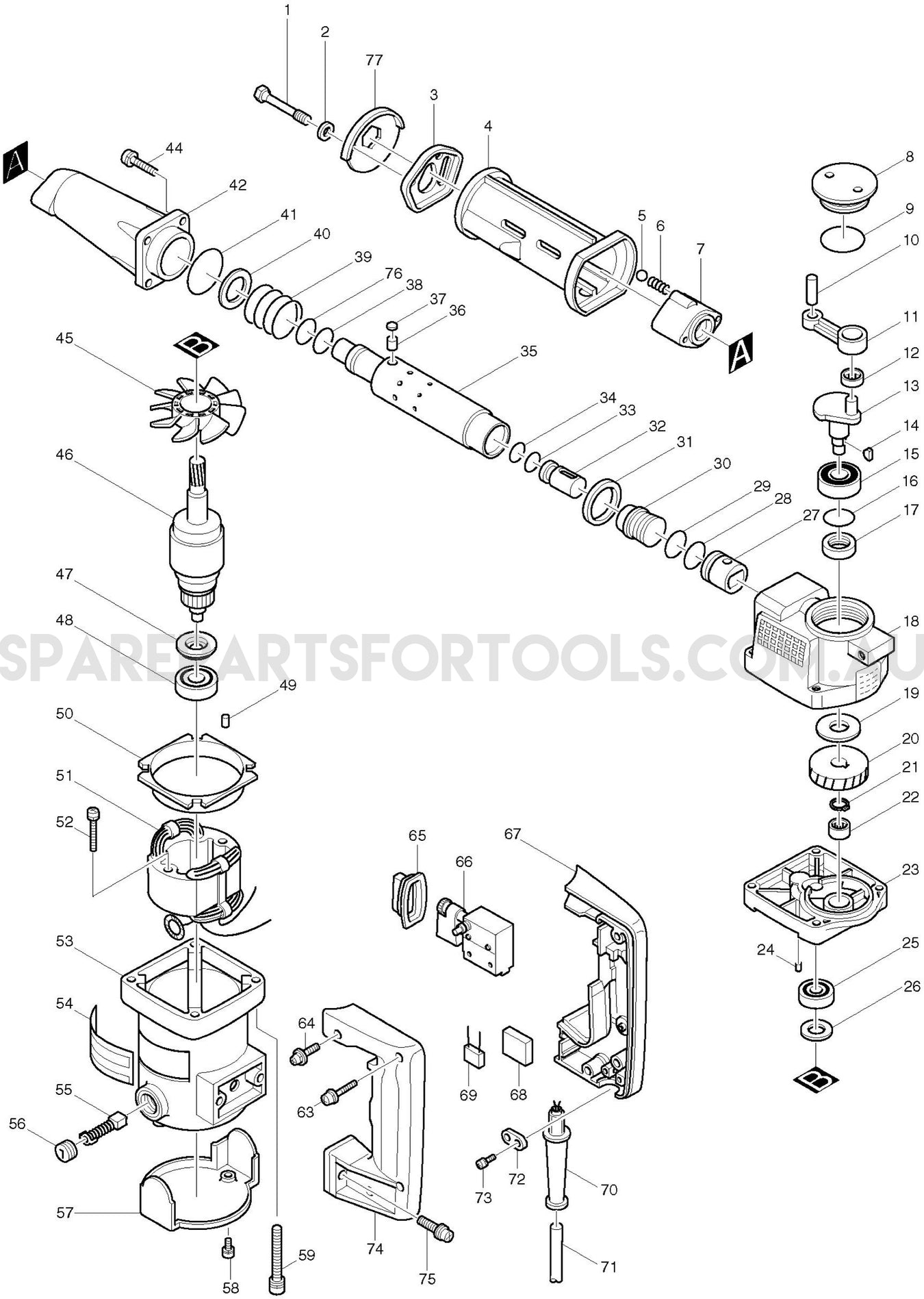 Makita HK1810 Spare Parts