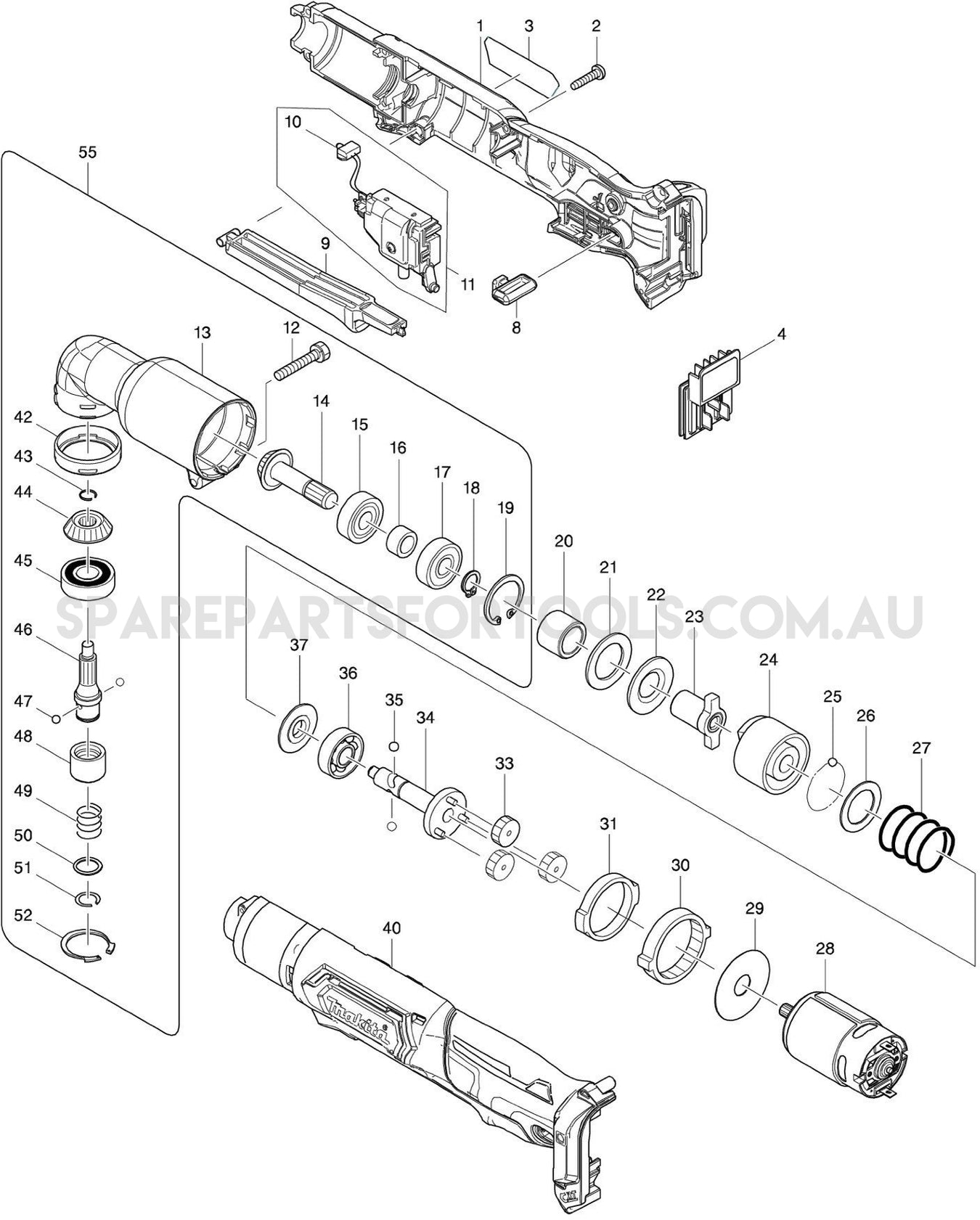 Makita TL064DZ Spare Parts