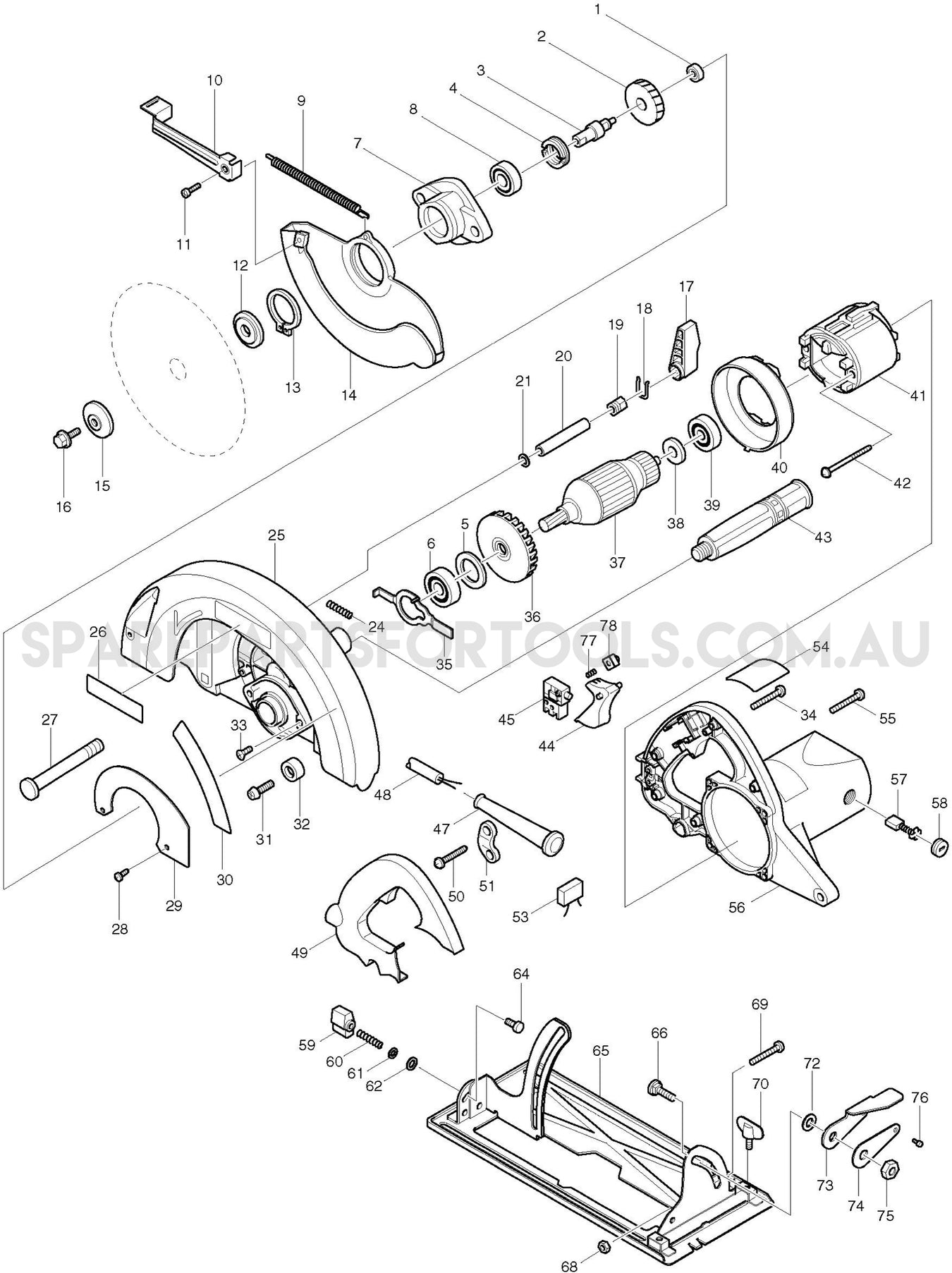 Makita 5901B Spare Parts