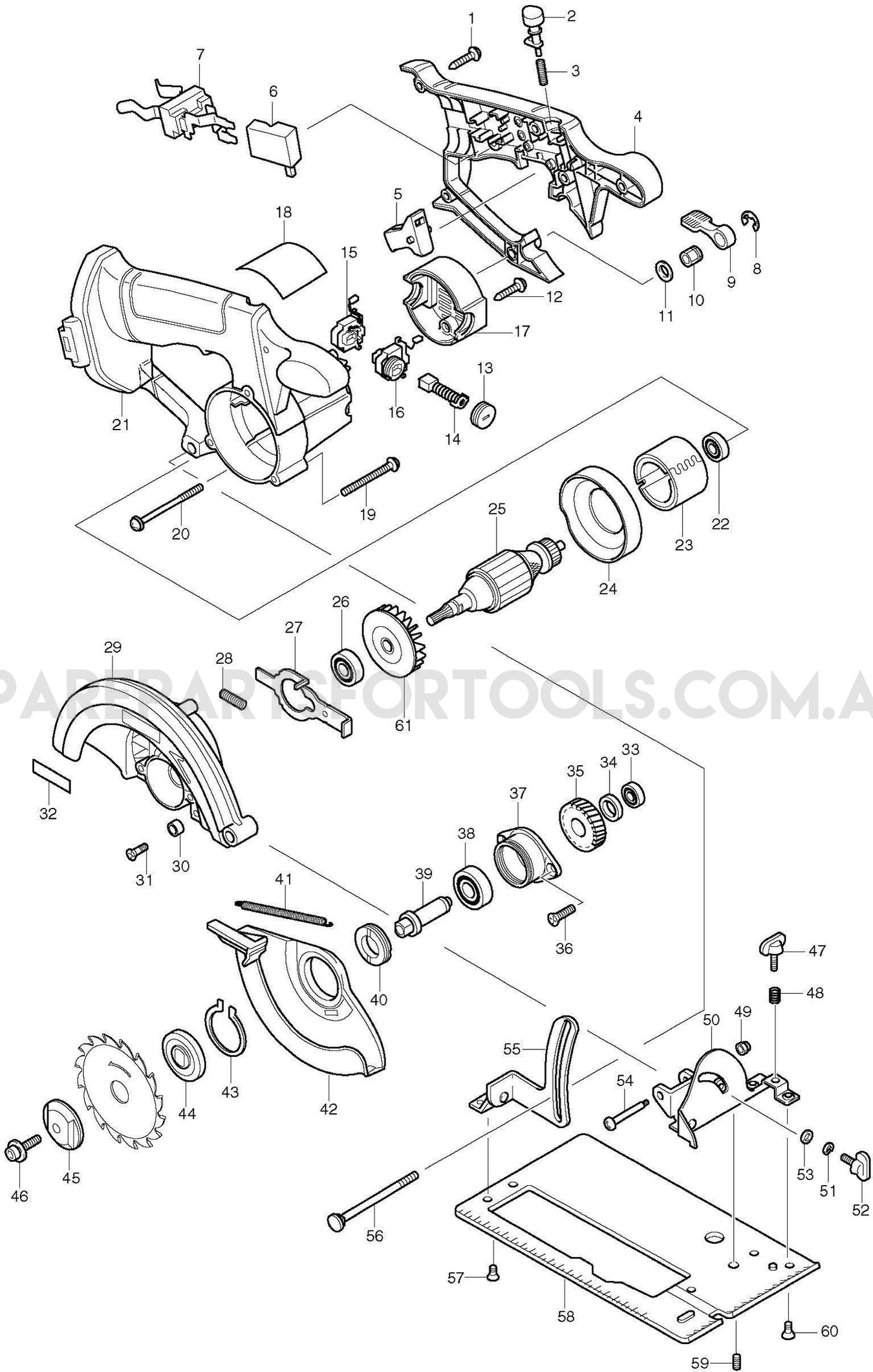Makita 5621D Spare Parts