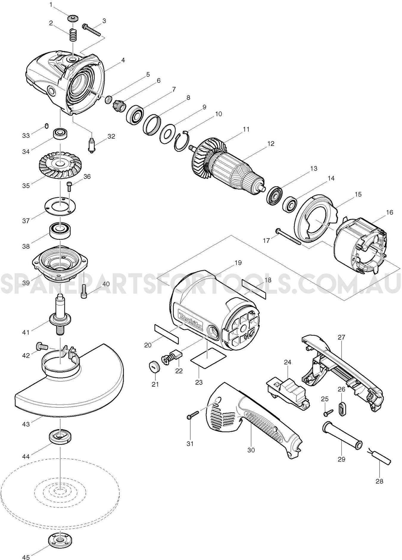 Makita MT901 Spare Parts