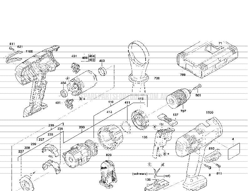Milwaukee P18TXC Spare Parts