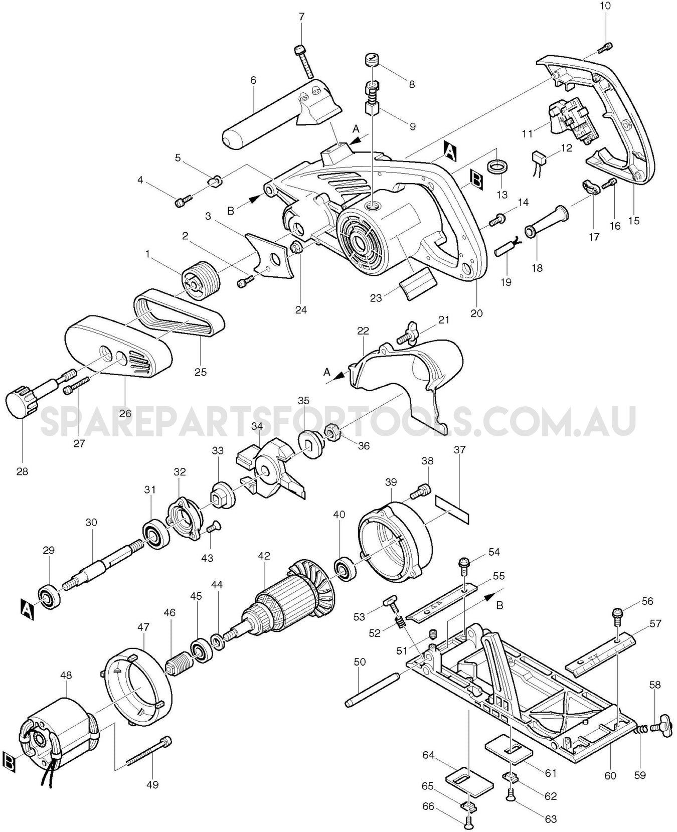 Makita 3803A Spare Parts