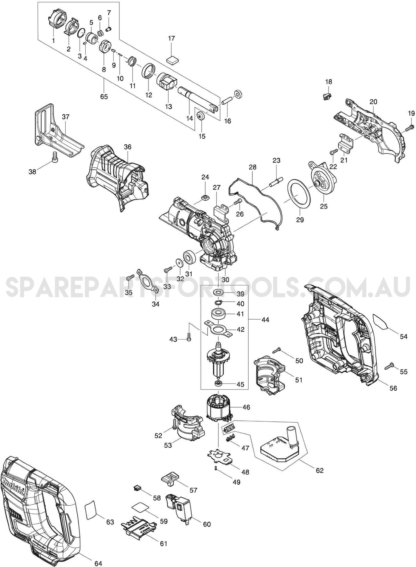 Makita DJR188Z Spare Parts