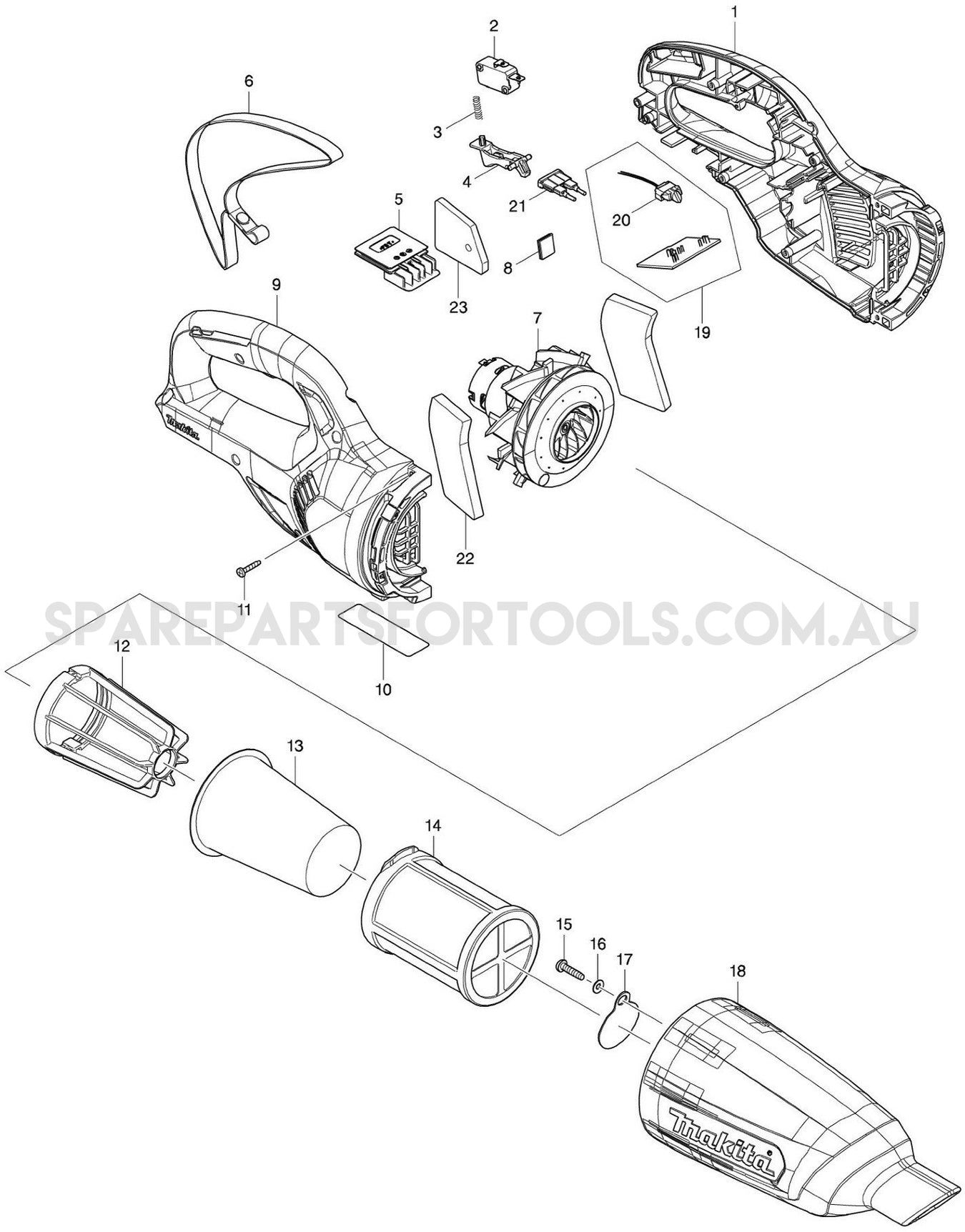 Makita CL106FDZ Spare Parts
