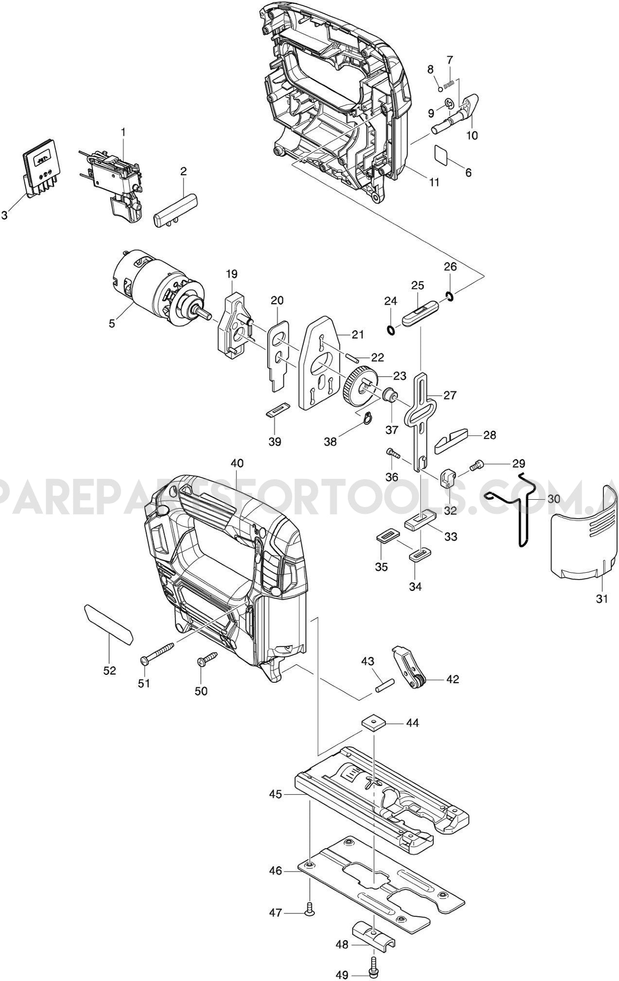 Makita JV101DZ Spare Parts