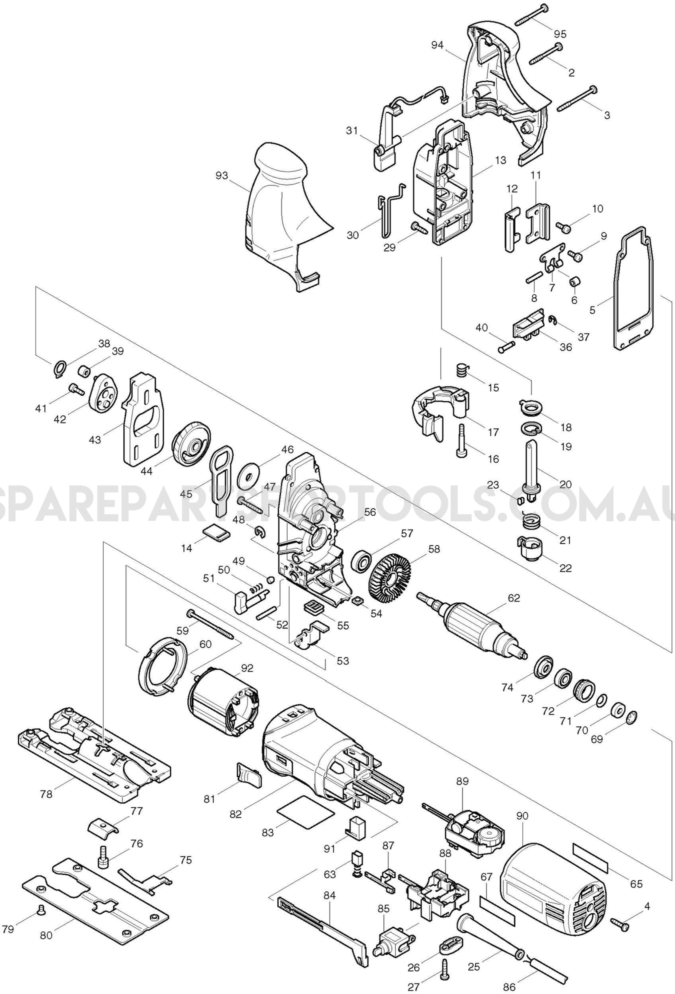 Makita 4341FCT Spare Parts