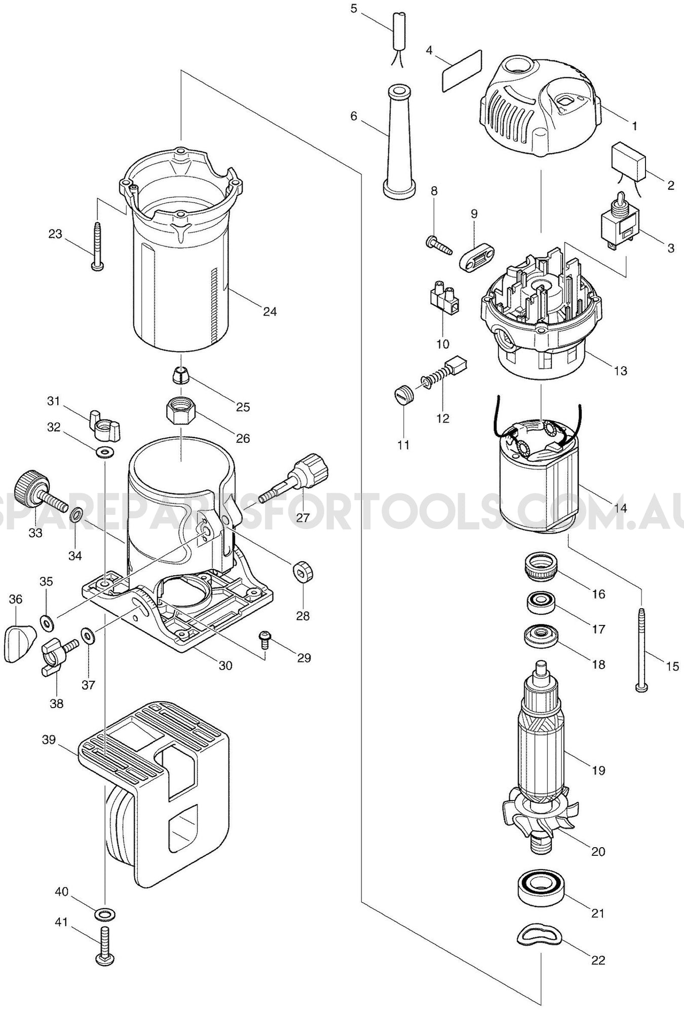 Makita 3710 Spare Parts