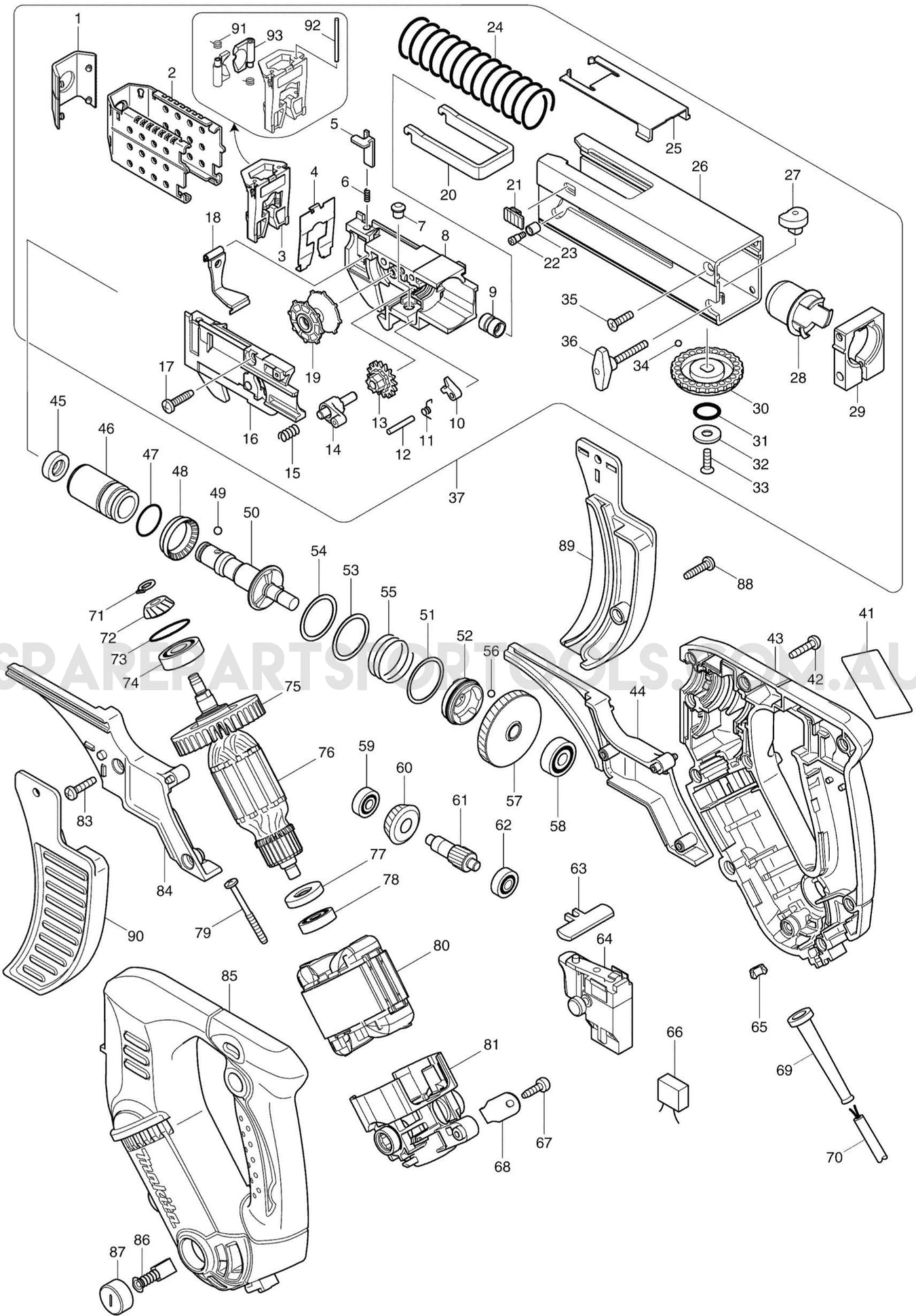 Makita 6842 Spare Parts
