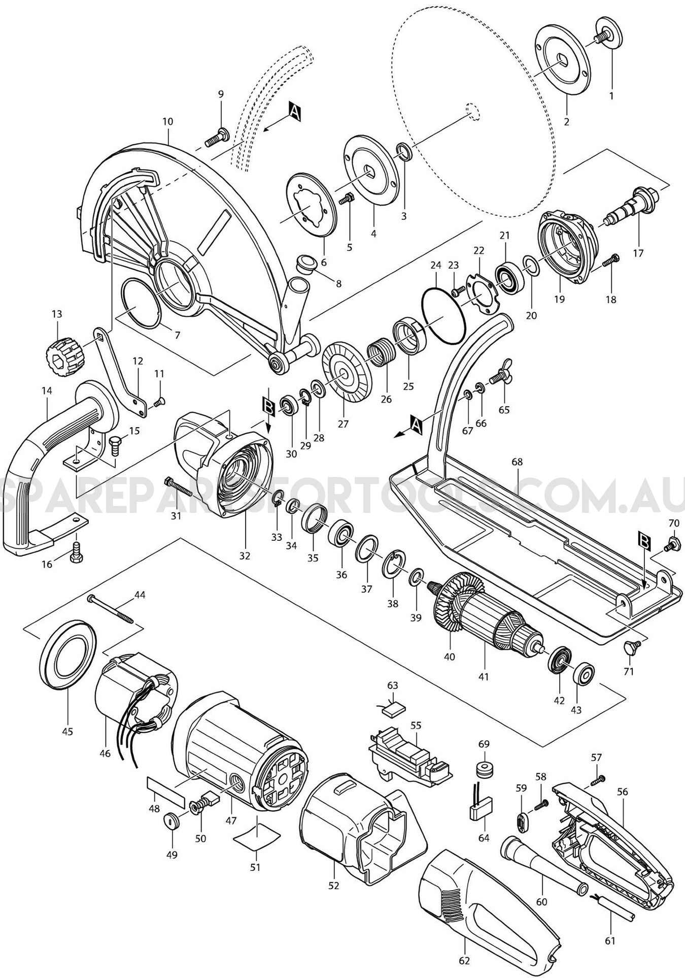 Makita 4114S Spare Parts