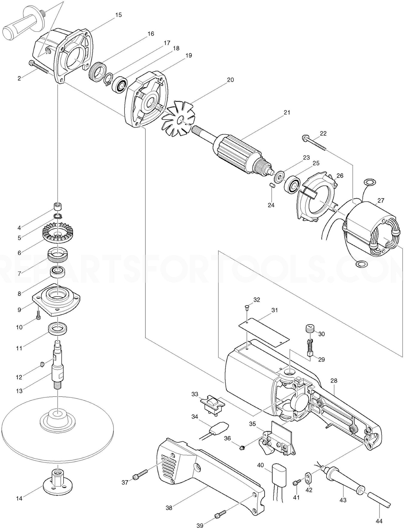 Makita 9207SPB Spare Parts