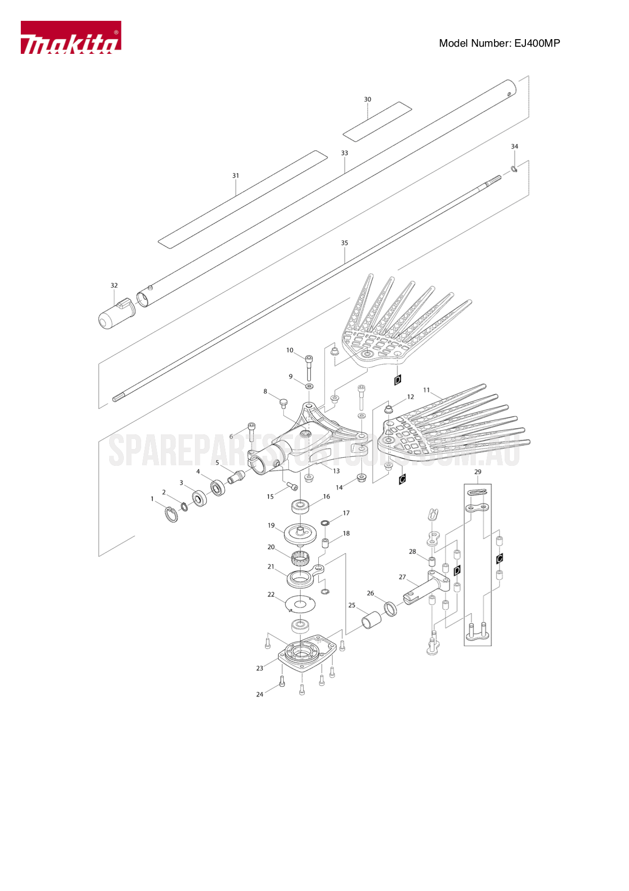 Makita EJ400MP Spare Parts