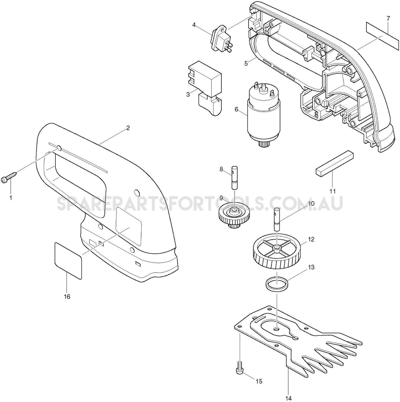 Makita UM103D Spare Parts