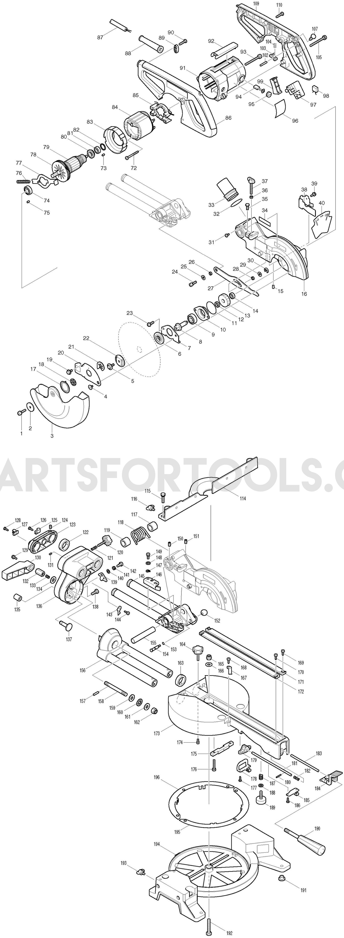 Makita LS0714 Spare Parts