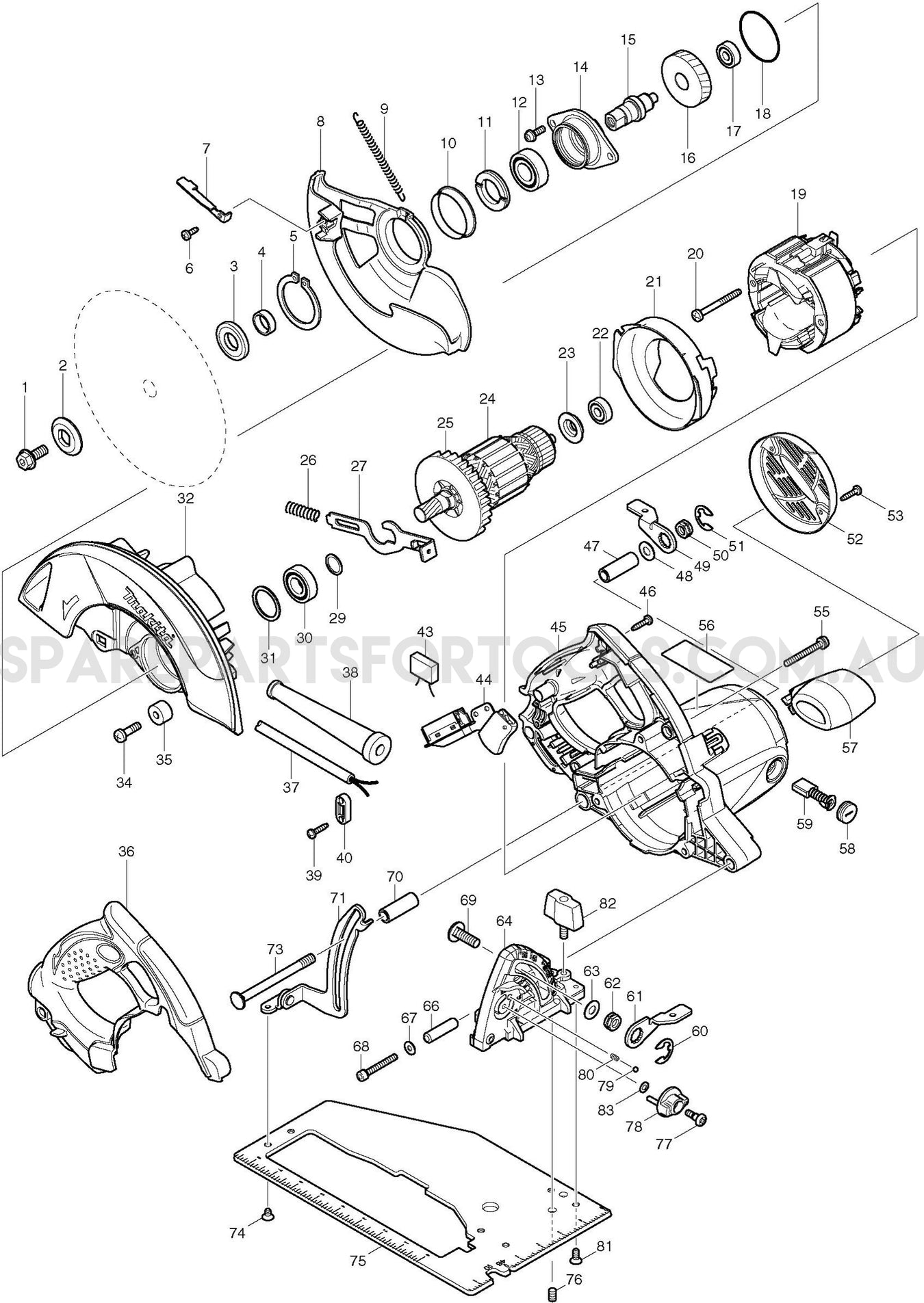 Makita 5007NK Spare Parts