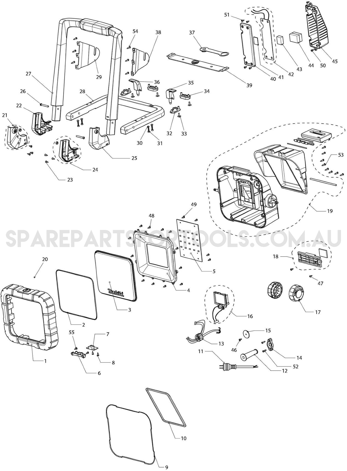 Makita DML805 Spare Parts