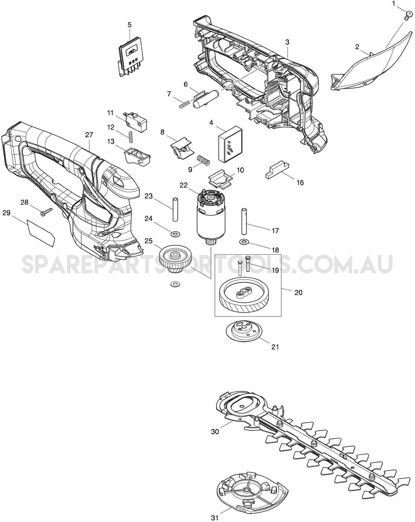 Makita UH201DZX Spare Parts