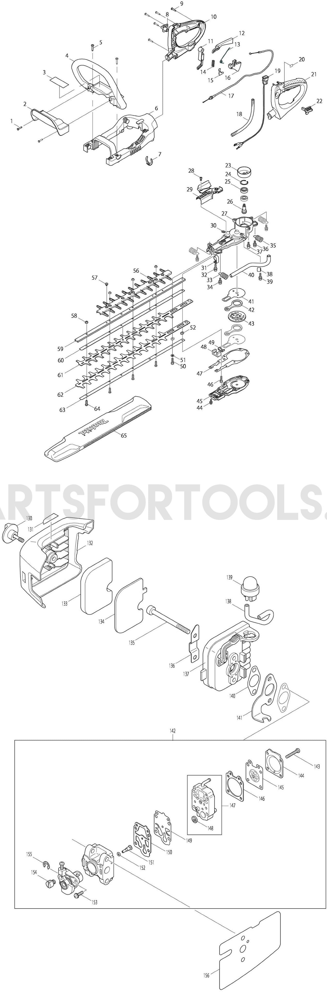 Makita EH5000W Spare Parts
