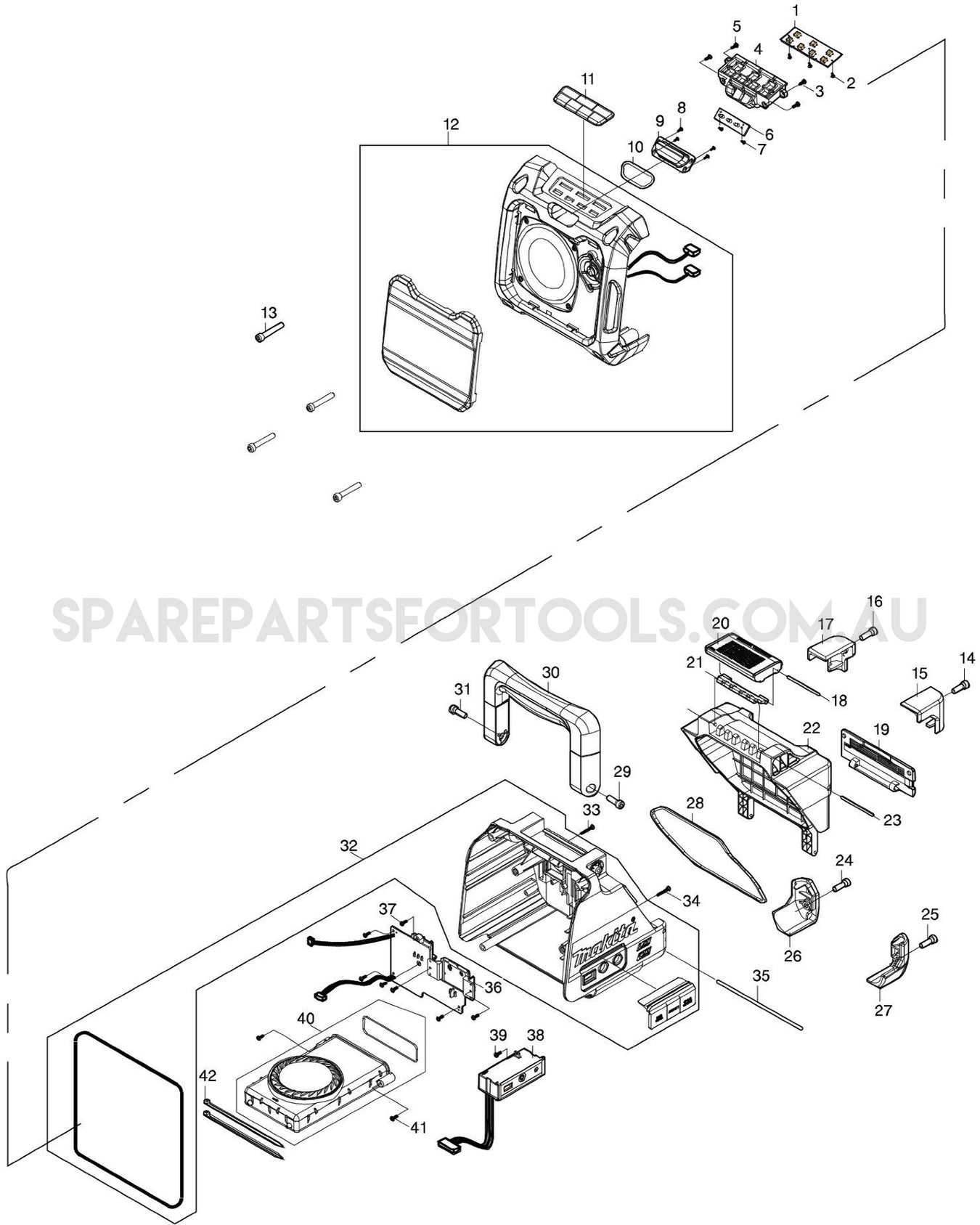 Makita DMR200 Spare Parts