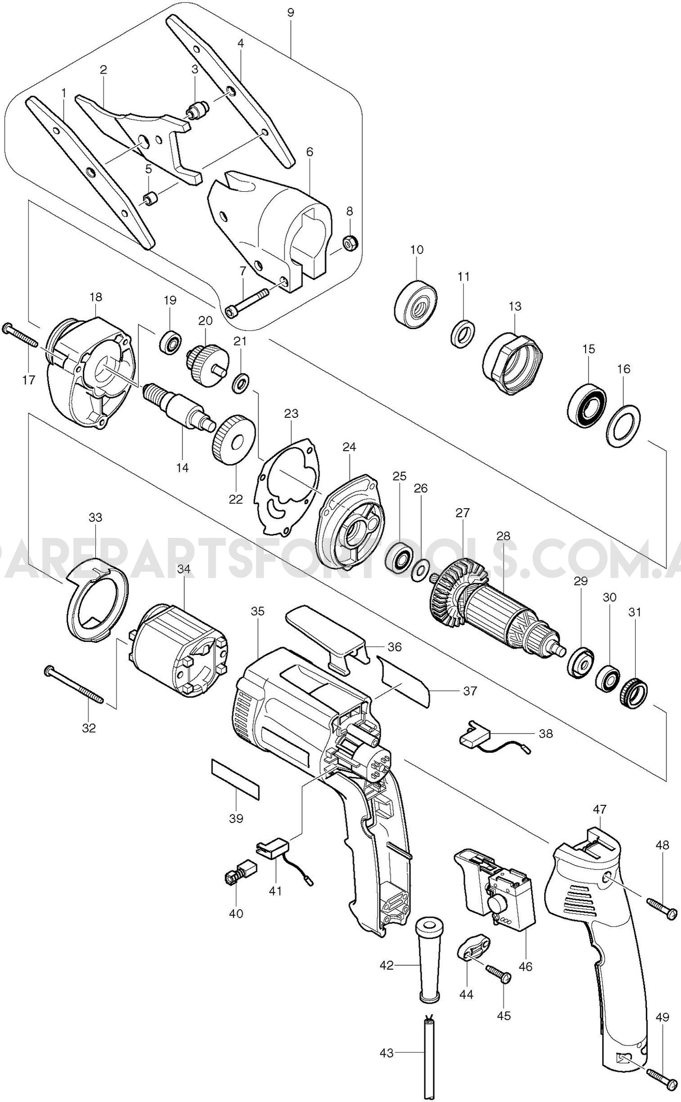 Makita JS8000 Spare Parts
