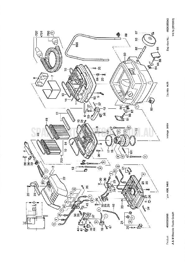 Milwaukee ASE1400 Spare Parts